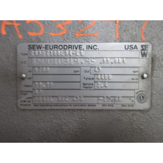 SEW-Eurodrive DFT100LS4-KS Motor R83DT100LS4-KS Broken Leg - Used