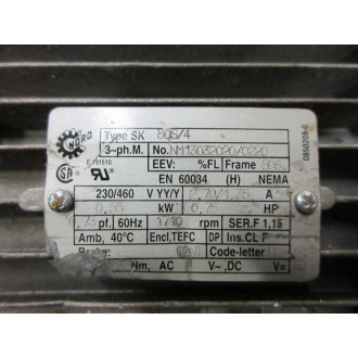 Nord NM130320200220 Motor SK-80S4 - Used