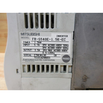 Mitsubishi FR-S540E-1.5K-EC S500 Inverter FRS540E15KEC - Used