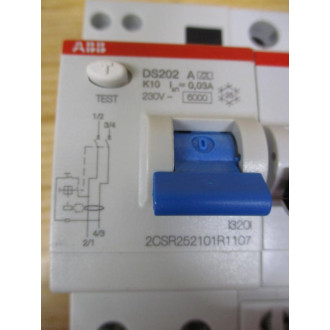 ABB DS202 A-K100.03 Circuit Breaker 10AMP 2CSR252101R1107 - New No Box