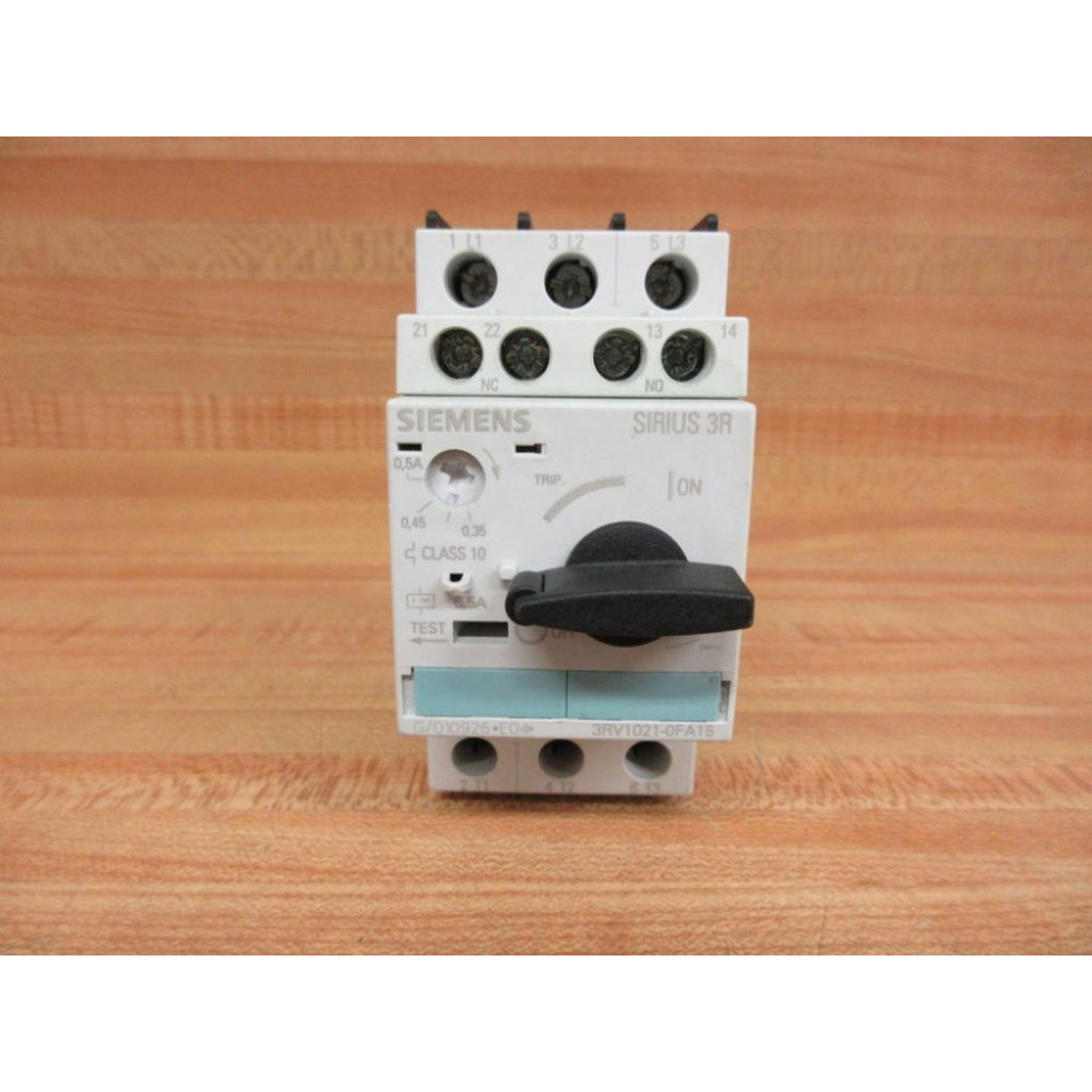 Siemens 3RV1021-0FA15 Circuit Breaker 3RV10210FA15 - Used