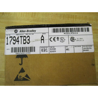 Allen Bradley 1794-TB3 Terminal Base 1794TB3 Ser A