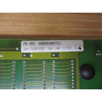 Krauss Maffei PR 202 Interface Card 5089180 Missing IC Chips - Parts Only