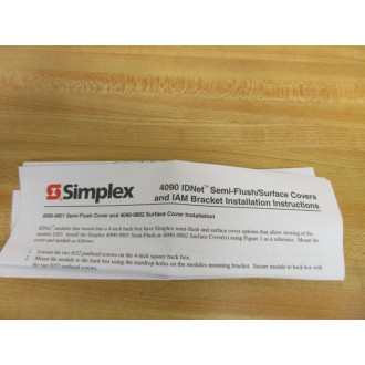 Simplex 0742315 IDNet Semi-Flush Surface Cover 4090-9807