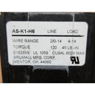 Techspan AS-K1-H6 Power Distribution Block ASK1H6 - New No Box