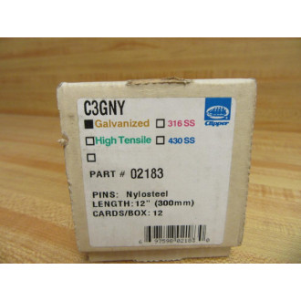 Clipper 02183 Belt Lacing C3GNY (Pack of 12)