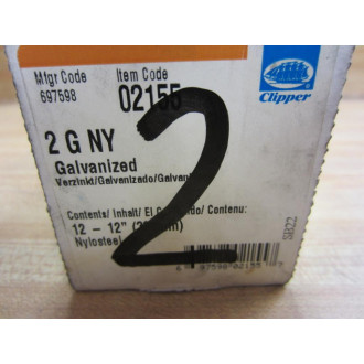 Clipper 02155 Belt Lacing 2 G NY Galvanized 12" (Pack of 12)