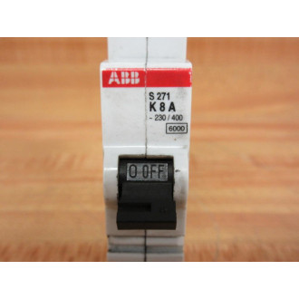 ABB S271 K8A 8A Circuit Breaker S271K8A - Used