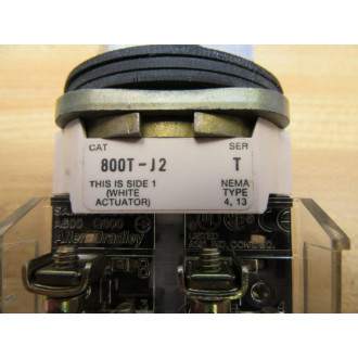 Allen Bradley 800T-J2 Selector Switch 800TJ2 W800T-XA - New No Box
