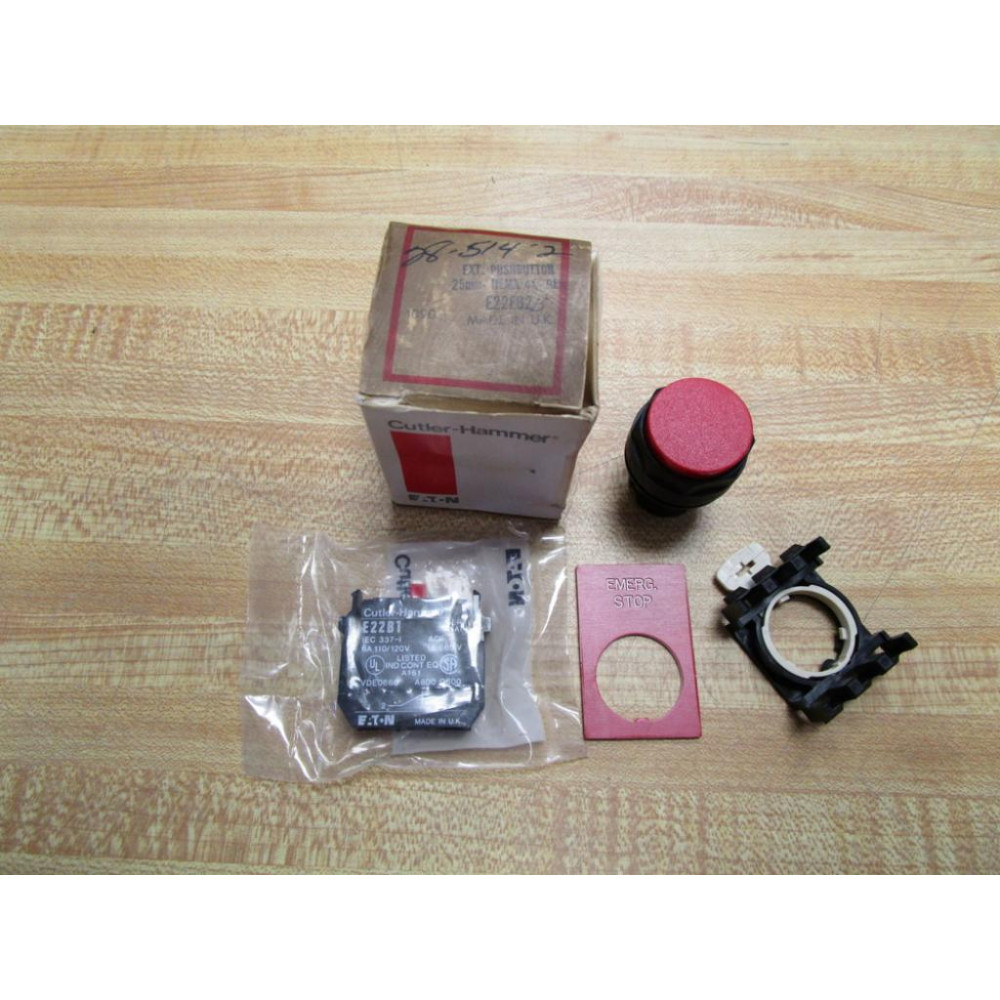 Cutler Hammer E22EB2 Operator Pushbutton E22EB2B