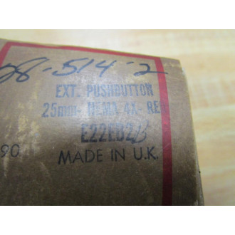 Cutler Hammer E22EB2 Operator Pushbutton E22EB2B