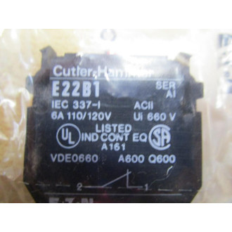 Cutler Hammer E22EB2 Operator Pushbutton E22EB2B