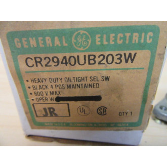 General Electric CR2940UB203W Selector Switch Operator Only