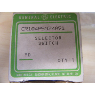 General Electric CR104PSM74A91 Selector Switch WO Contact Block