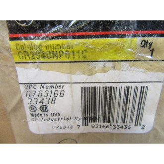 General Electric CR2940NP611C Palm Switch