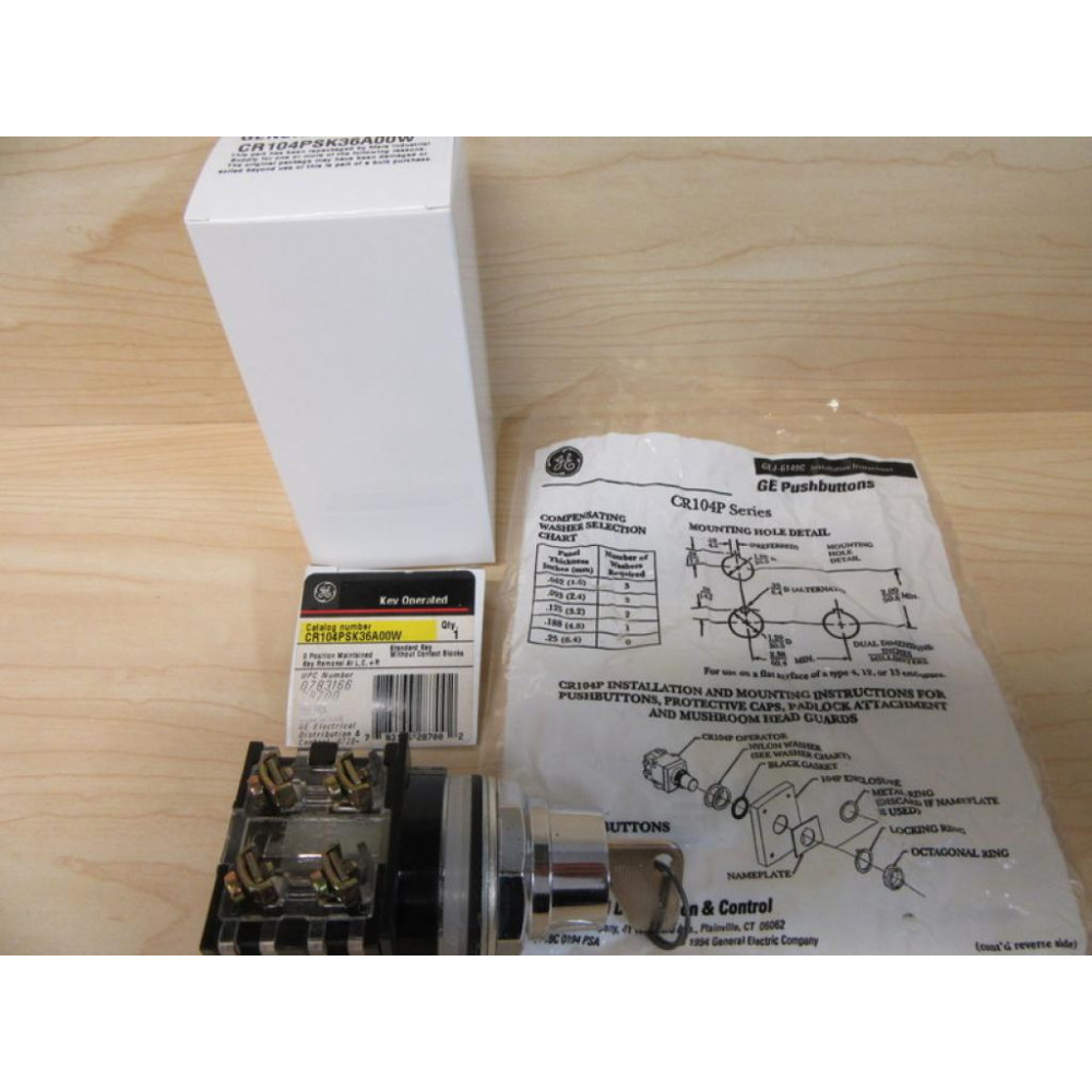 General Electric CR104PSK36A00W Selector Switch