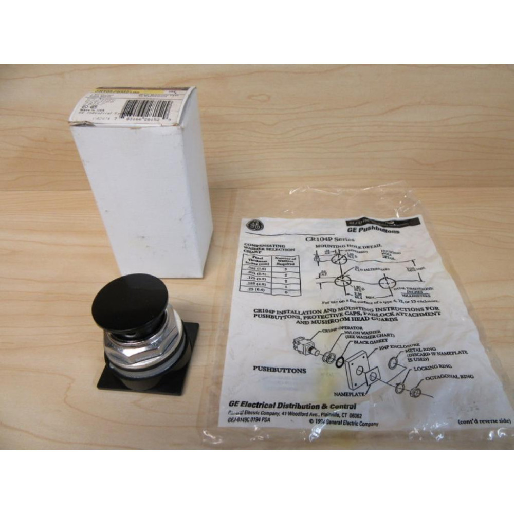 General Electric CR104PBM01B5 Push Pull Switch WO Contact Block