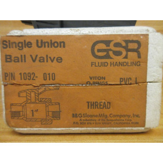 GSR 1092-010 Single Union Ball Valve 1" 1092010