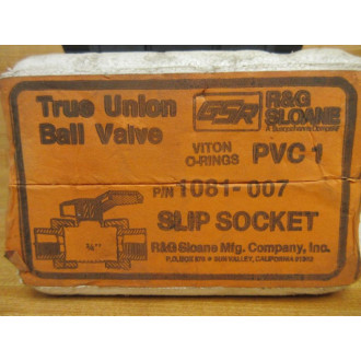 GSR 1081-007 True Union Ball Valve 34" 1081007