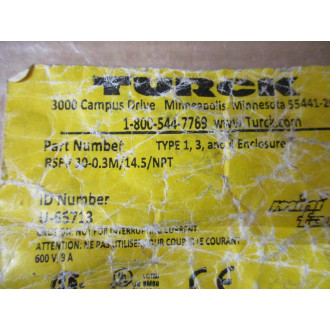 Turck RSFV 30-0.3M14.5NPT Mini-Fast Male Receptacle U-65713