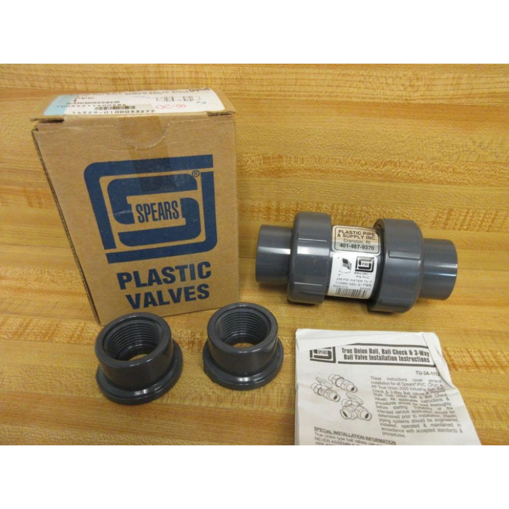Spears 4529-010 TU 2000 Industrial Check Valve 1" 4529010