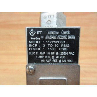 ITT 117P52C6R Pressure Switch - New No Box