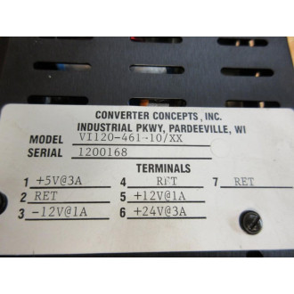Converter Concepts VI120-461-10XX Powe Supply VI12046110XX - Used