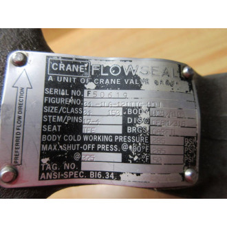 Crane 04-1LA-121TTG-HOJ 4" Butterfly Valve 041LA121TTGHOJ - New No Box