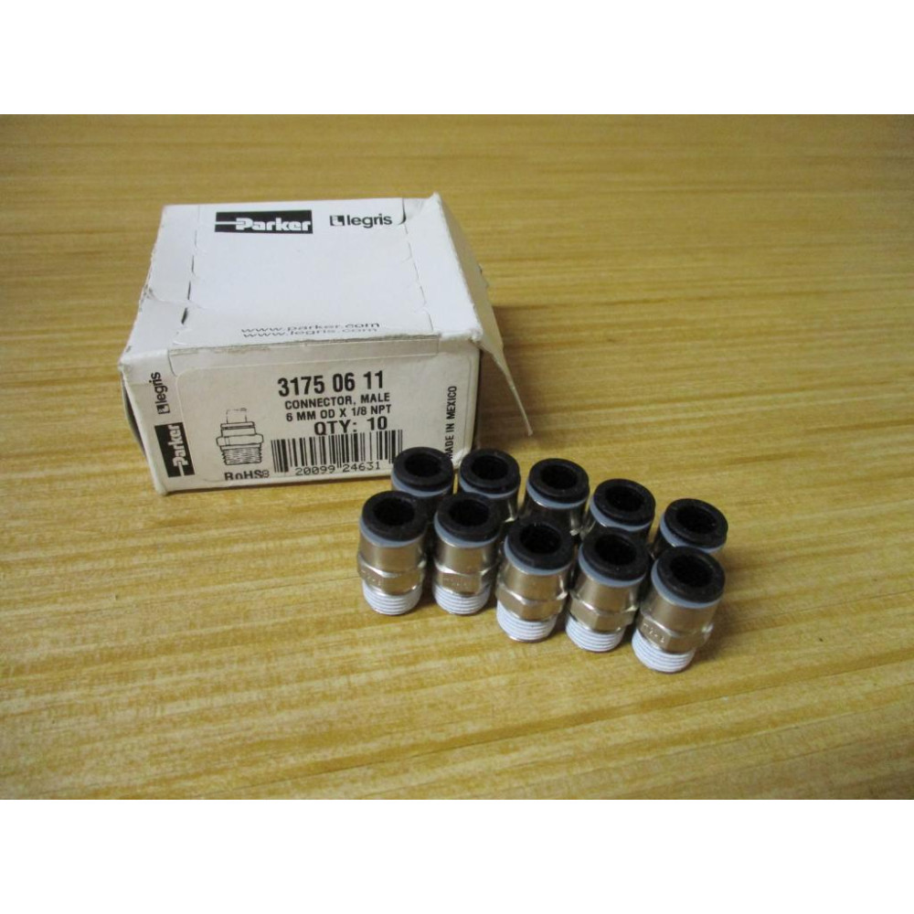 Parker 3175-06-11 Tube Fitting 31750611 (Pack of 10)