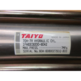 Taiyo 1FA63CB200-BDA2 Hydraulic Cylinder 70H-7R - New No Box