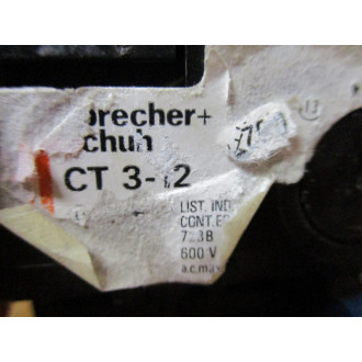 Sprecher + Schuh CT-3-12-1 Thermal Overload Relay 0.62-1A - Used
