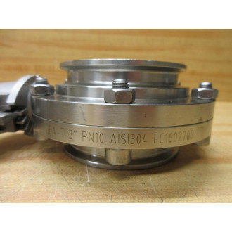 GEA GEA-7 3" PN10 AISI304 FC1602700 Butterfly Valve - New No Box