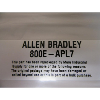 Allen Bradley 800E-APL7 Pilot Light Lens