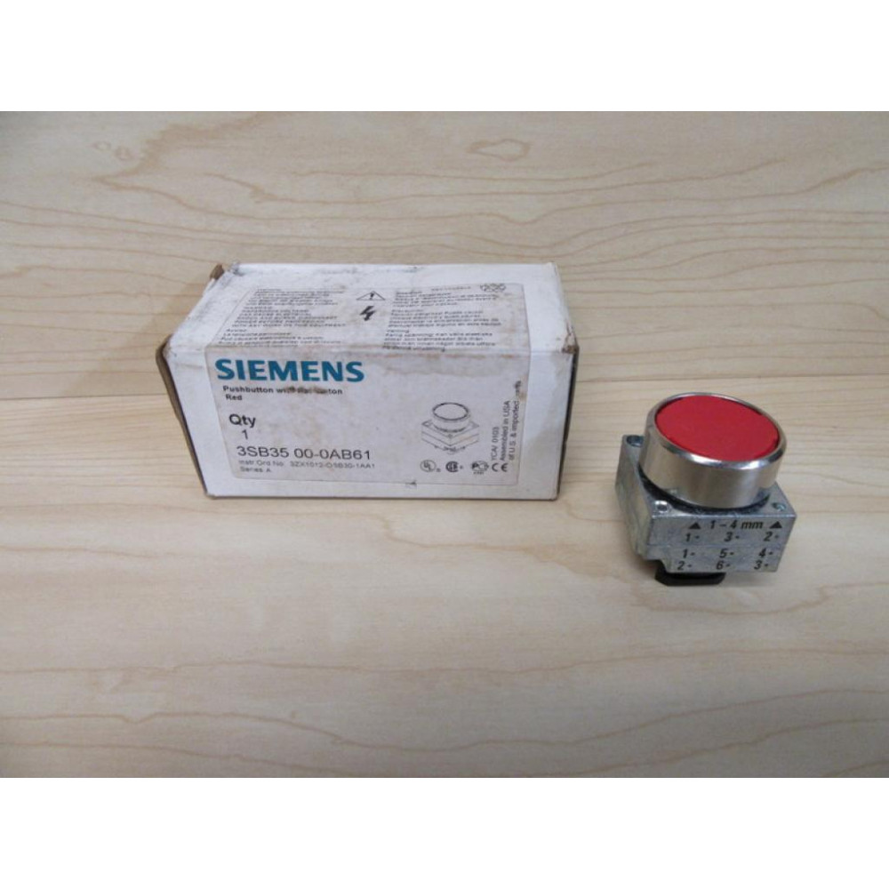 Siemens 3SB3500-0AB61 Red Button 3SB35010AB61