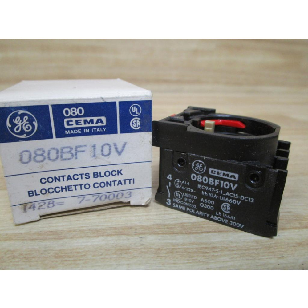 General Electric 080BF10V Contact Block GE