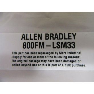 Allen Bradley 800FM-LSM33 Green Selector Switch