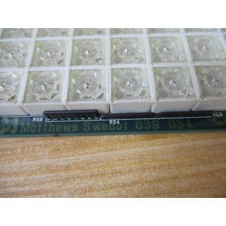 Matthews Swedot 839-054 Keypad Interface Board GA876E Blue & Red - Used