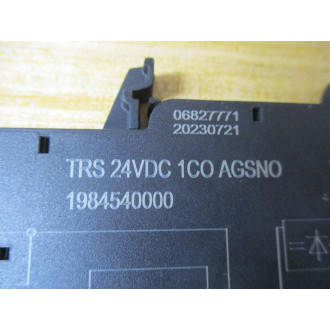 Weidmuller 1984540000 Relay Module TRS 24VDC 1CO AGSNO W 198409000 - New No Box