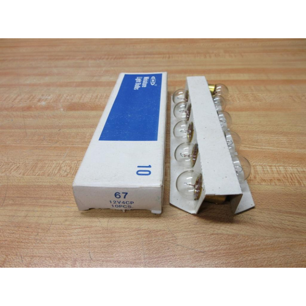 CEC Industries 67 Miniature Lamp Light Bulbs (Pack of 10)