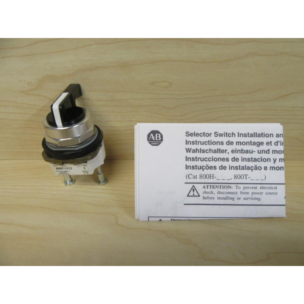 Allen Bradley 800T-J17 Selector Switch Operator Only - New No Box