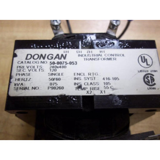 Dongan 50-0075-053 Transformer .075KVA - Used