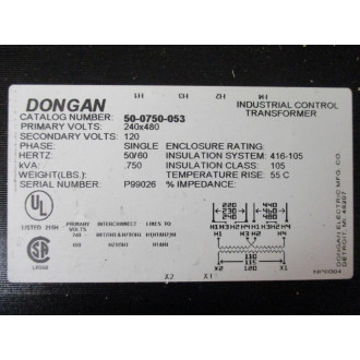 Dongan 50-0750-053 Transformer 500750053