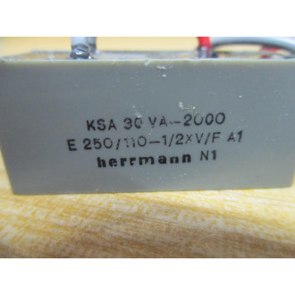 Herrmann KSA 30VA-2000 Rectifier E 250110-12XVF - New No Box