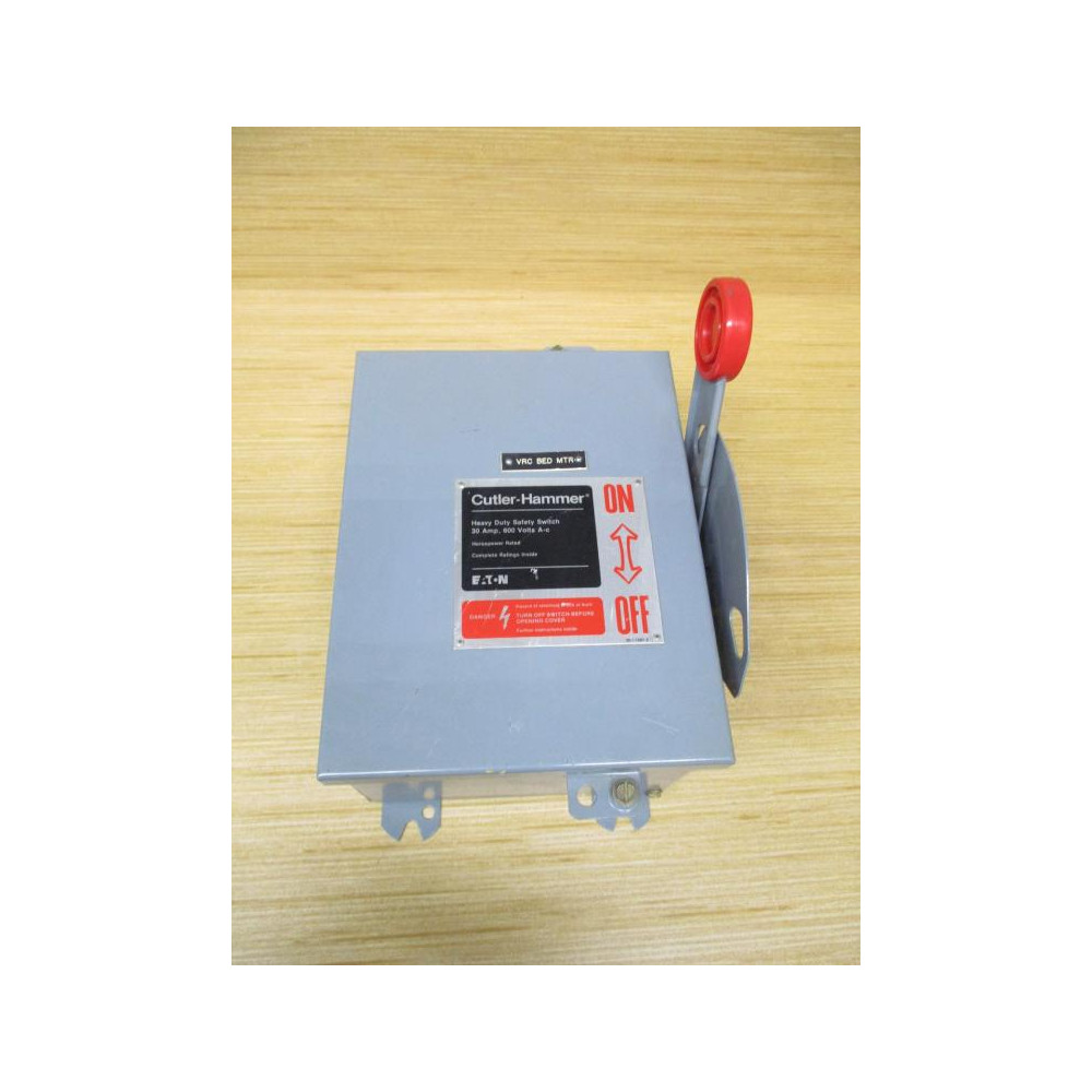 Cutler Hammer DH361UDK Eaton Safety Switch Single Knockout - Used