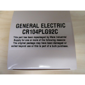 General Electric CR104PLG92C Pilot Light