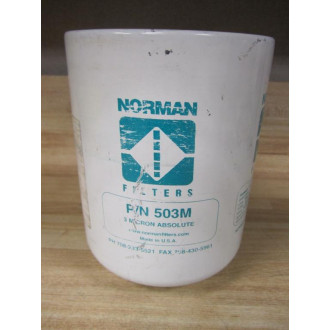 Norman Filter Company 503M Filter WO Ring - New No Box