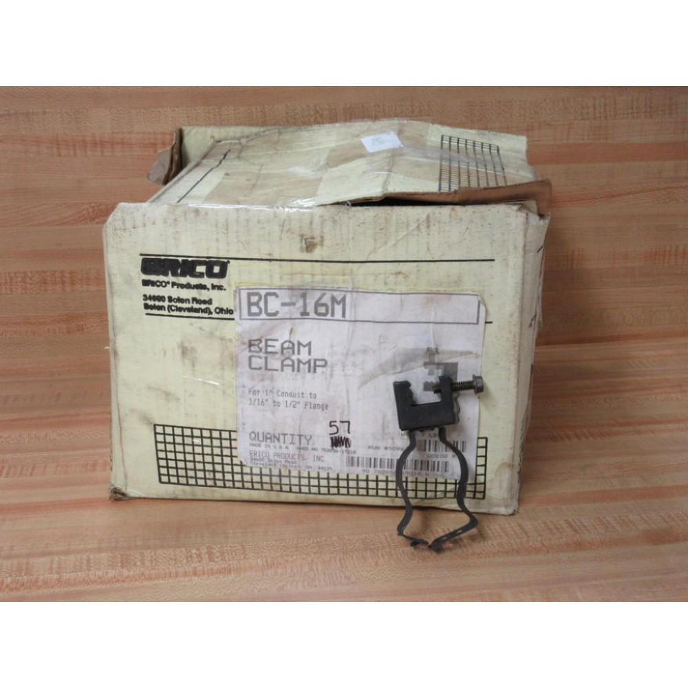 Erico Caddy BC-16M Beam Clamp BC16M (Pack of 57)
