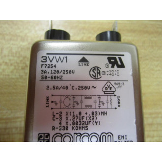 Corcom 3VW1 Line Filter EMI - New No Box