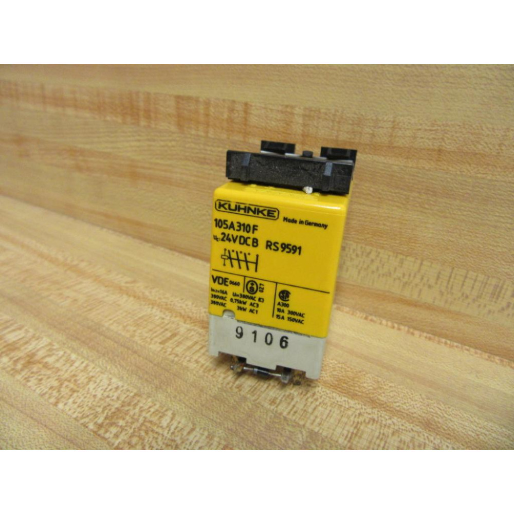 Kuhnke 105A310F-24VDCB Relay 105A310F24VDCB - Used