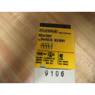 Kuhnke 105A310F-24VDCB Relay 105A310F24VDCB - Used